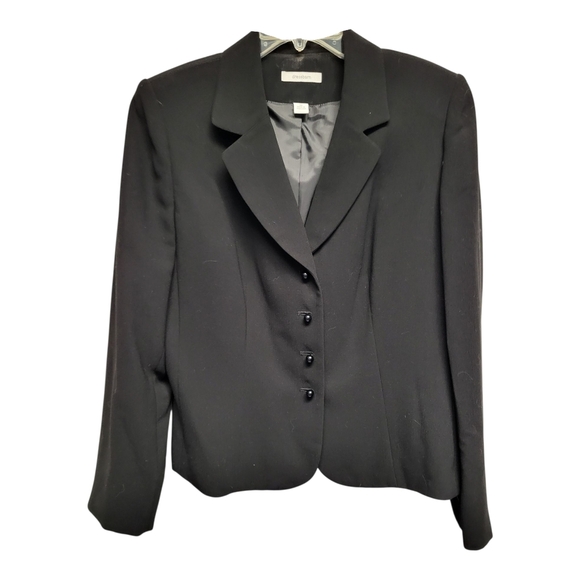 Dress Barn Black Suit Classic Style with Skirt - Size 12 - Picture 2 of 7